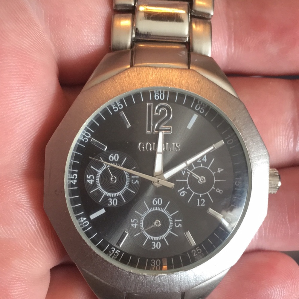 Goldlis stainless steel water resistant watch